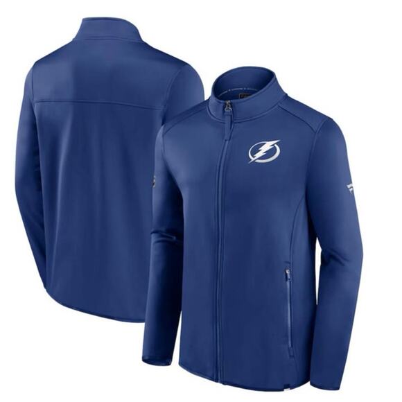 Fanatics NHL Authentic Tampa Bay Lightning Pro Full-Zip Jacket NWOT Blue Large